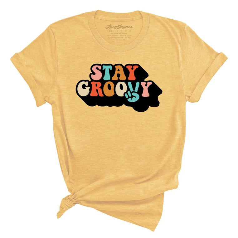 Stay Groovy - Heather Yellow Gold - Full Front