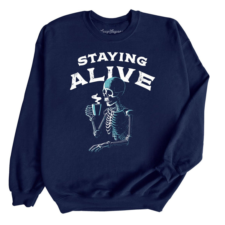 Staying Alive - Navy - Full Front