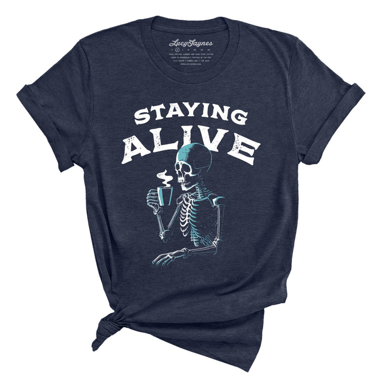 Staying Alive - Heather Midnight Navy - Full Front