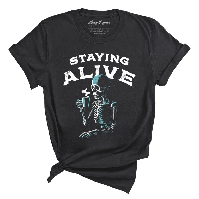 Staying Alive - Dark Grey - Full Front