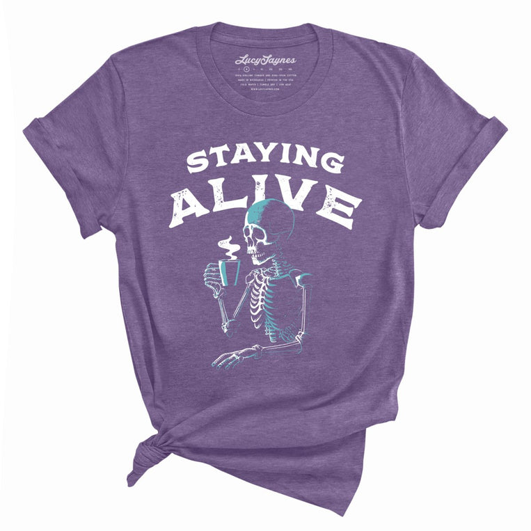 Staying Alive - Heather Team Purple - Full Front