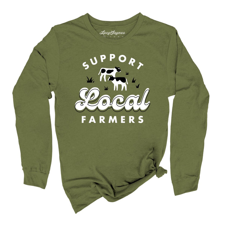 Support Local Farmers Long Sleeve Tee