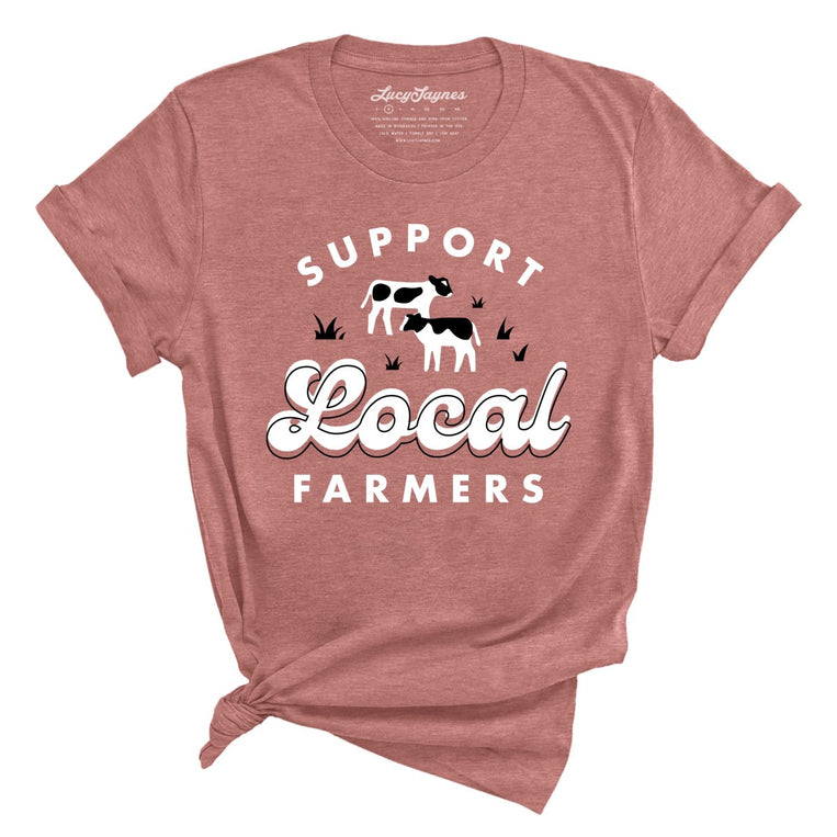 Support Local Farmers - Heather Mauve - Full Front