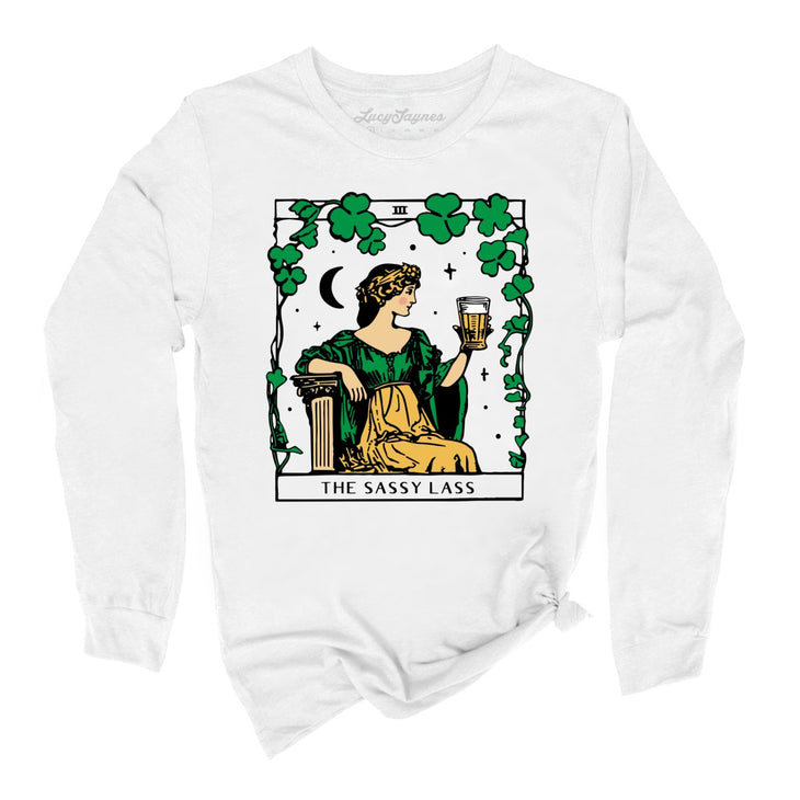 The Sassy Lass Tarot Card Long Sleeve Tee