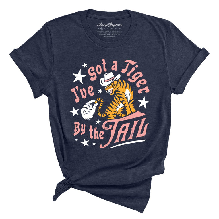 Tiger By The Tail - Heather Midnight Navy - Full Front