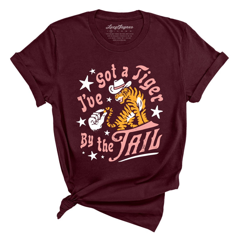Tiger By The Tail - Maroon - Full Front