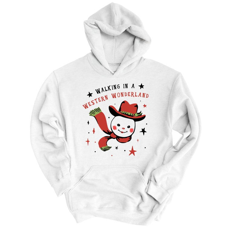 Walking in a Western Wonderland Graphic Hoodie - White