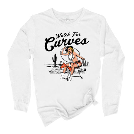 Watch For Curves Long Sleeve Tee